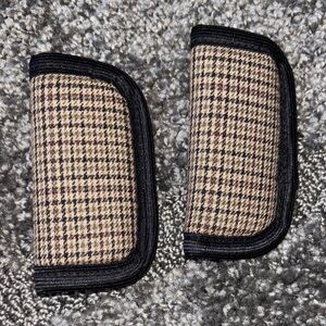Baby Houndstooth Checkered seatbelt covers EUC, pair